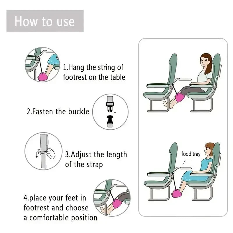 Adjustable Airplane Footrest
