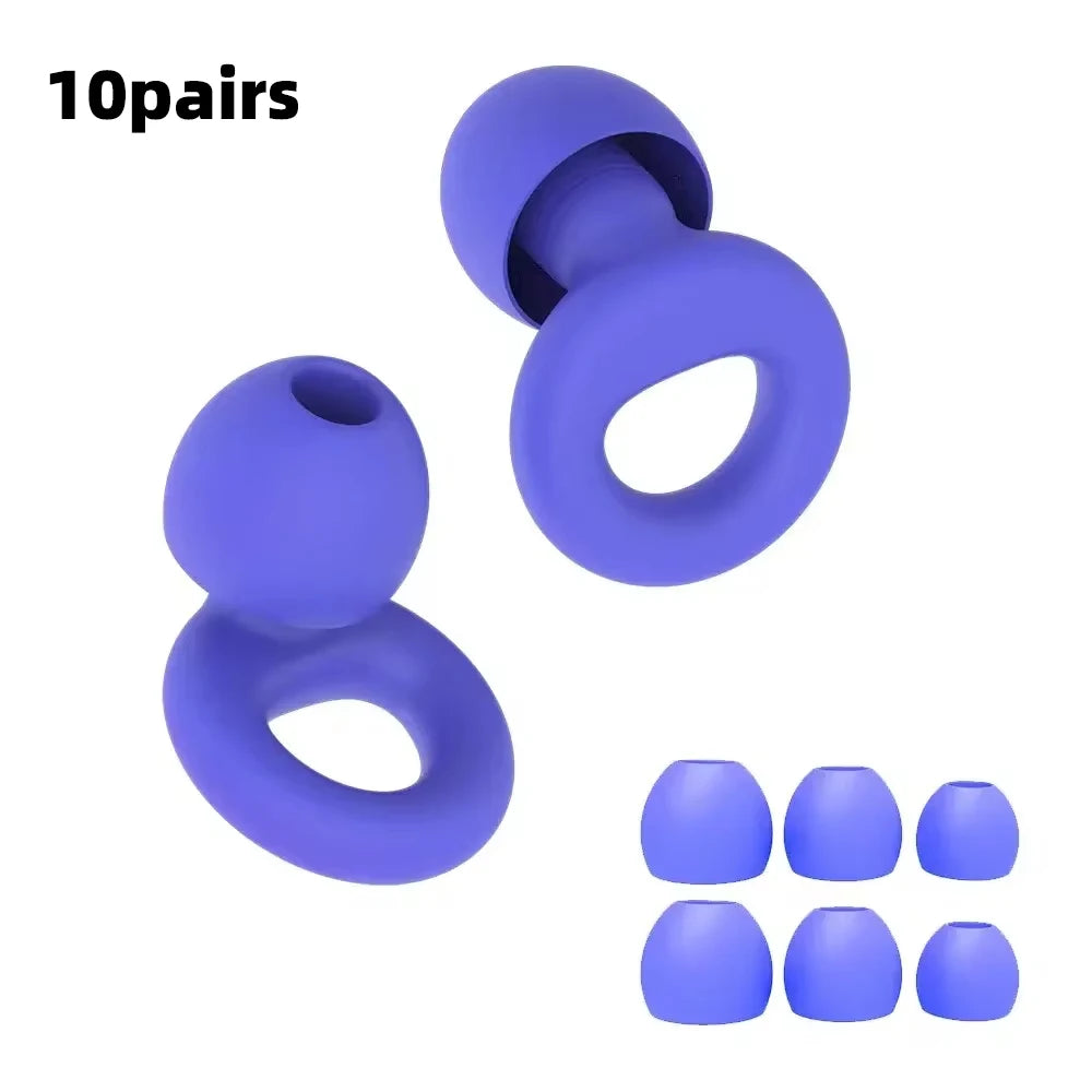Noise Reduction Silicone Earplugs