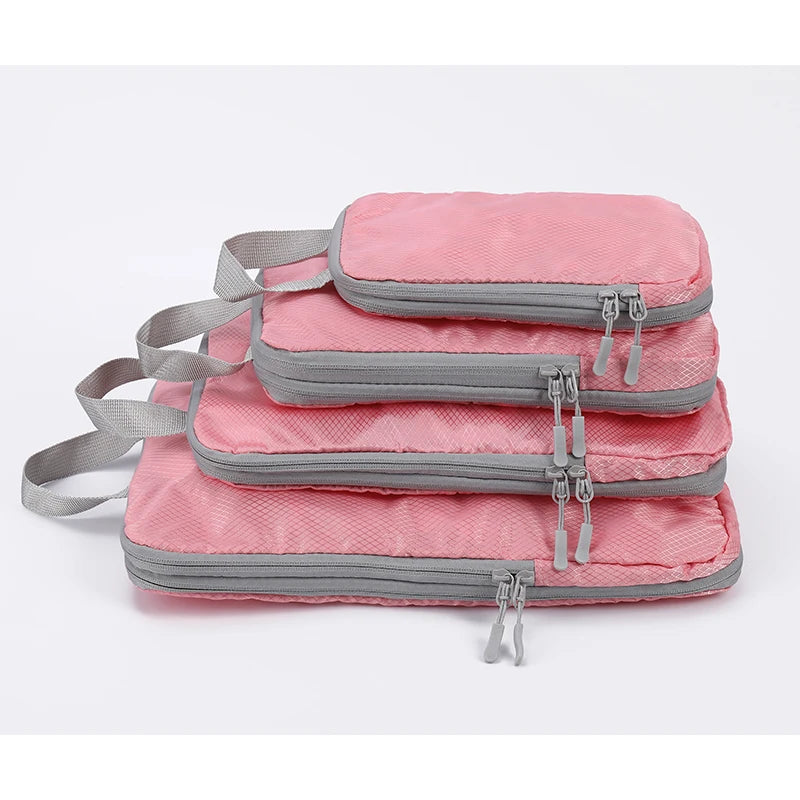 Compressible 4-Piece Travel Bags